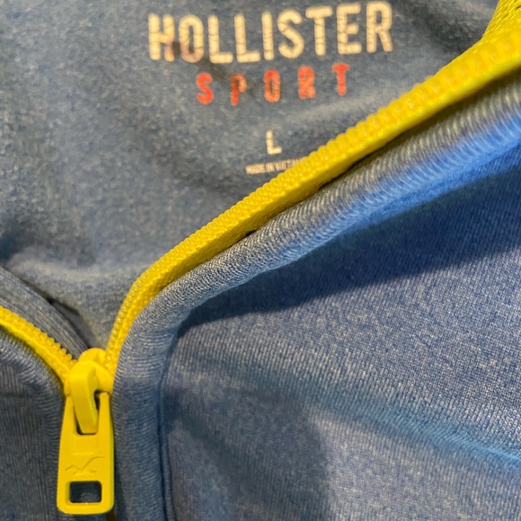 Hollister Sport 1/4 Zip Long Sleeve Pullover. Logo Pullover Size Large - Picture 7 of 8